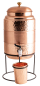 Preview: Karaffe für Wasser ud Anderes aus Kupfer mit Zapfhahn. Ein Kupferbecher 300ml dabei