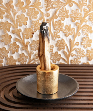 Halter gold- und schwarzarben für Palo Santo Raeuchersticks