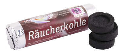 Kohletabletten, 10er Rolle, Schnellzünder-Rauchfaßkohle zum Räuchern