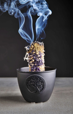 Smudge Bowl Lebensbaum für große Räucher-Kräuterbündel