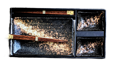 edo sushi set für 2 Personen, 2 schalen, Stäbchen