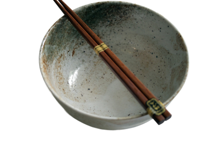 udon bowl set 2 schüssel mit stäbchen in schwarzem umkarton helle farbe