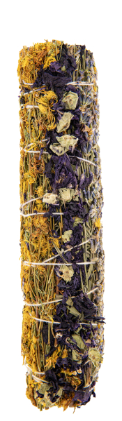 Kräuterbündel zum Räuchern, Räucherwerk mit Johanniskraut, Lavendel und Malve