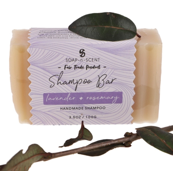 Shampoo Bar, festes Shampoo mit Lavendel und Rosmarin 100g Stück