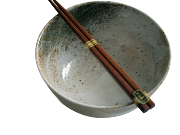 udon bowl set 2 schüssel mit stäbchen in schwarzem umkarton helle farbe